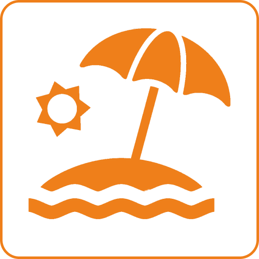 Песчаный пляж  200 м